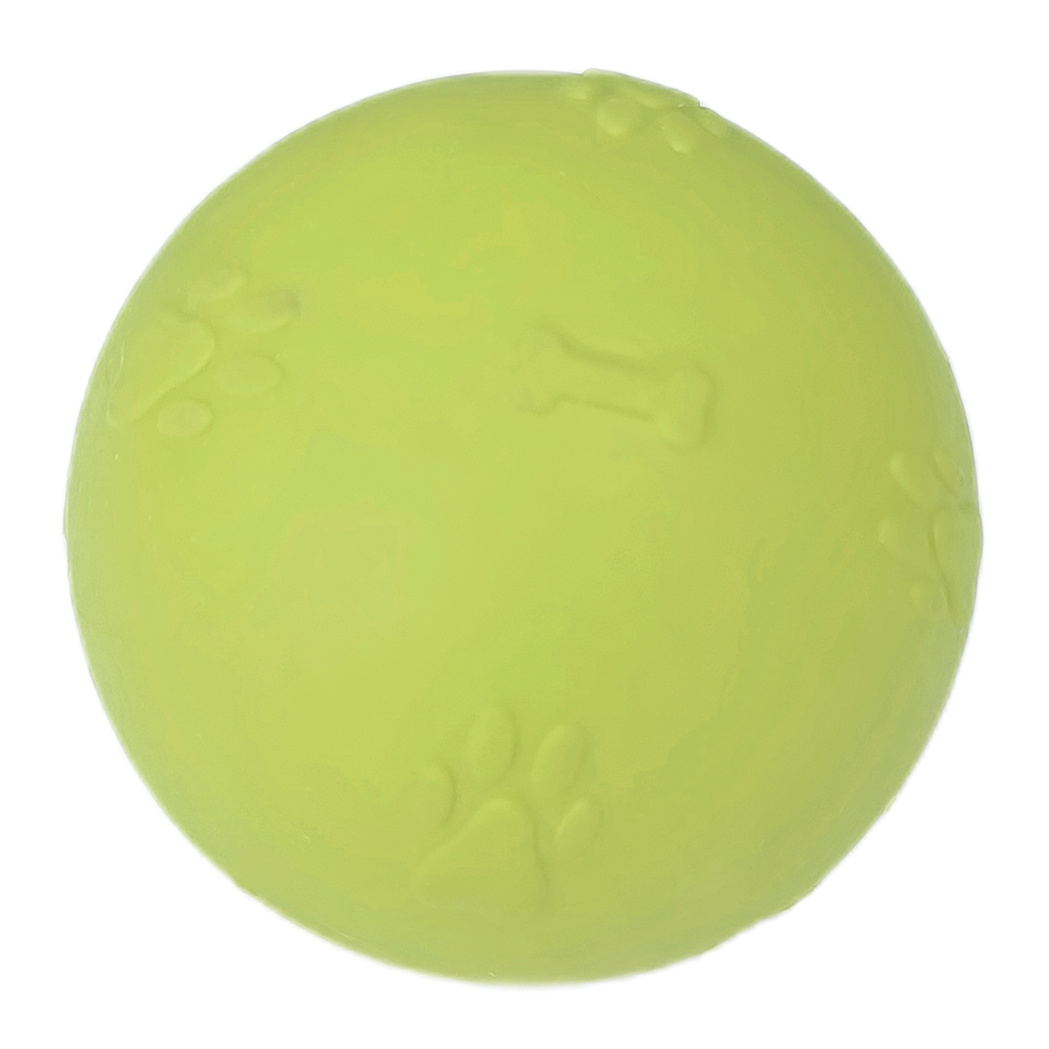 CLZ205 Pati Desenli Sert Köpek Oyun Topu 7 cm Medium Sarı