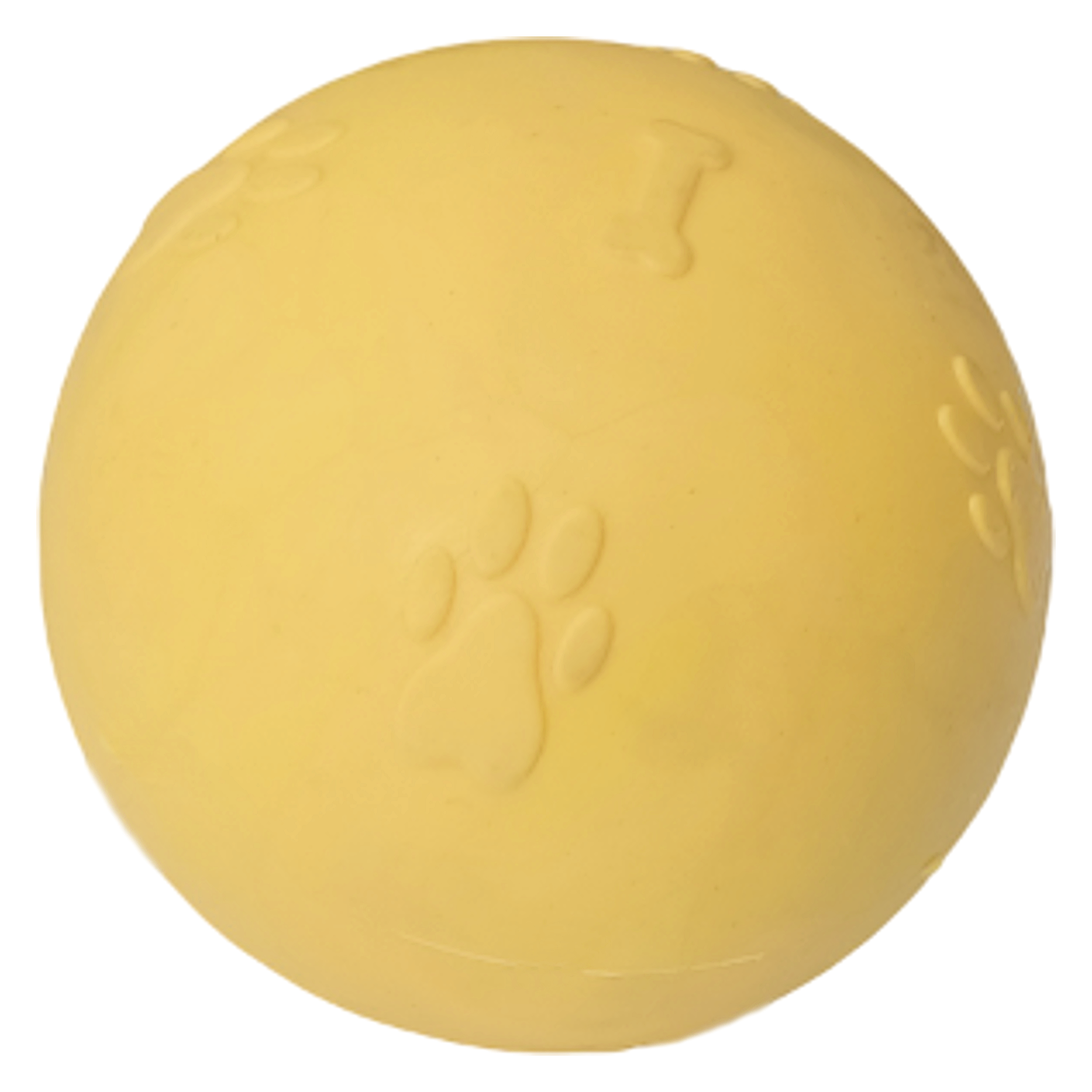 CLZ205 Pati Desenli Sert Köpek Oyun Topu 8 cm Large Sarı