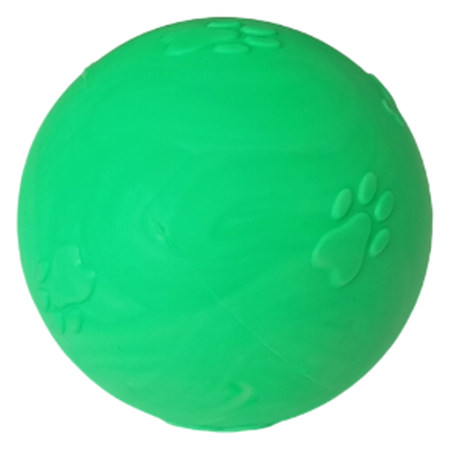 CLZ205 Pati Desenli Sert Köpek Oyun Topu 7 cm Medium Yeşil