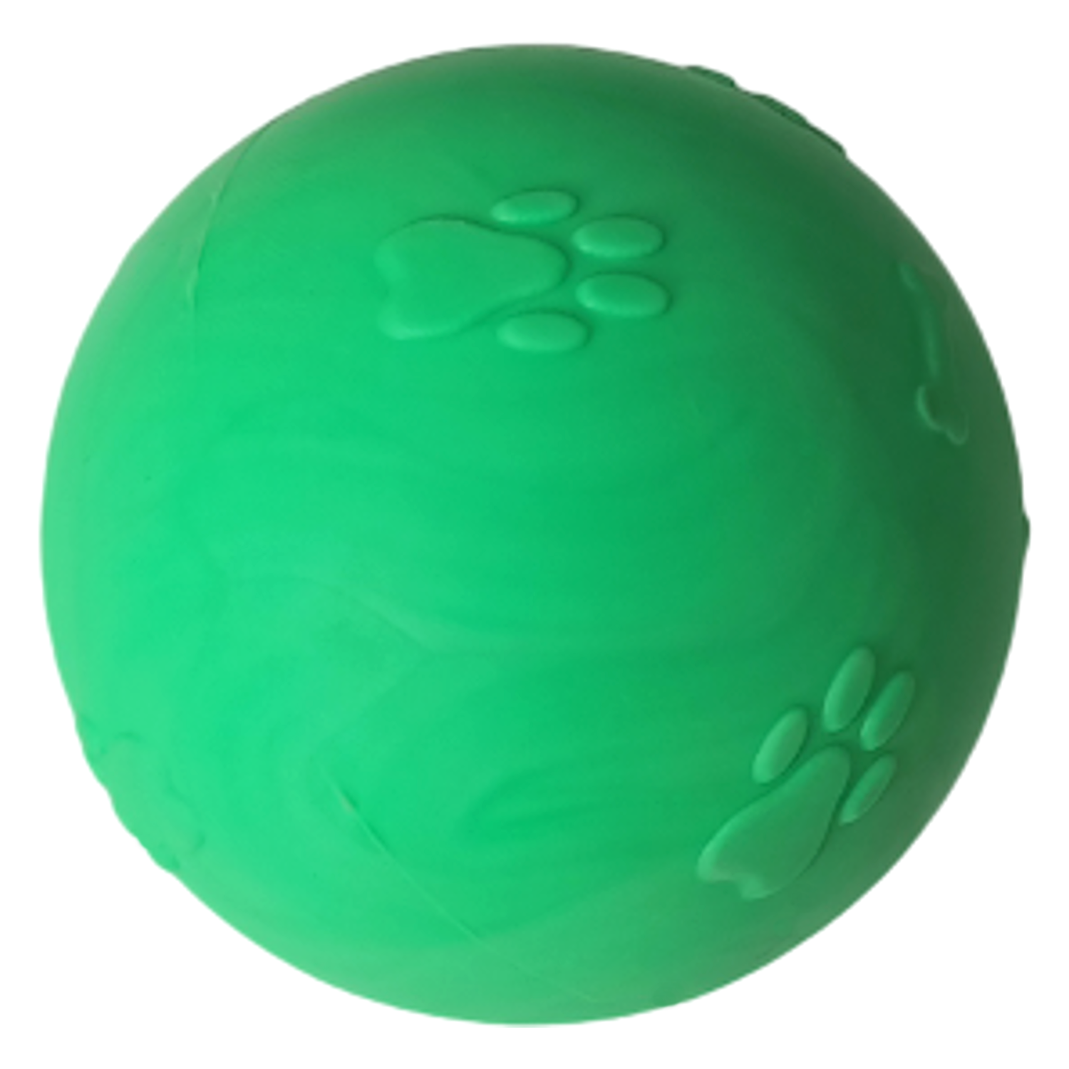 CLZ205 Pati Desenli Sert Köpek Oyun Topu 7 cm Medium Yeşil