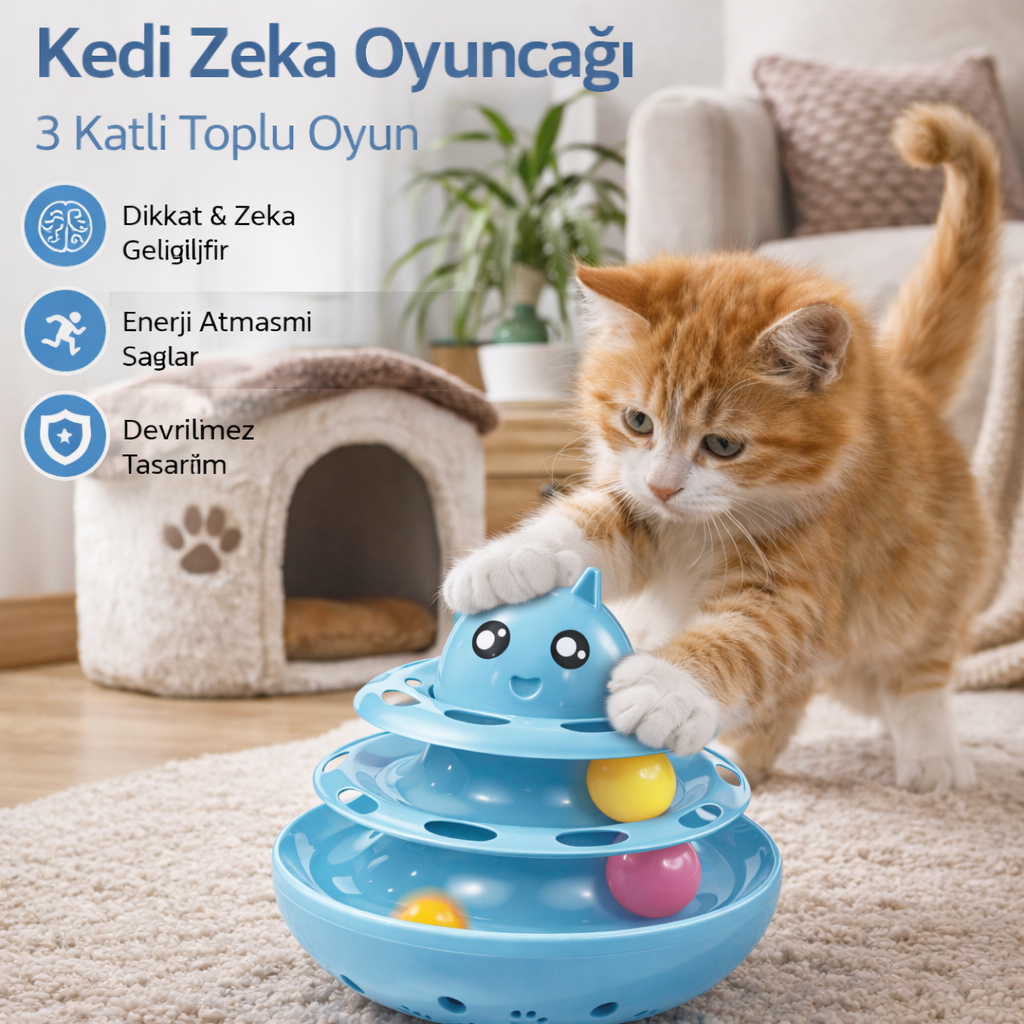 Hacıyatmaz Kedi Oyuncağı 3 Katlı Toplu Zeka Oyuncağı 20x21 cm – Devrilmez Interaktif Mama Oyuncağı Hacıyatmaz Kedi Oyuncağı 3 Katlı Toplu Zeka Oyuncağı 20x21 cm – Devrilmez Interaktif Mama Oyuncağı