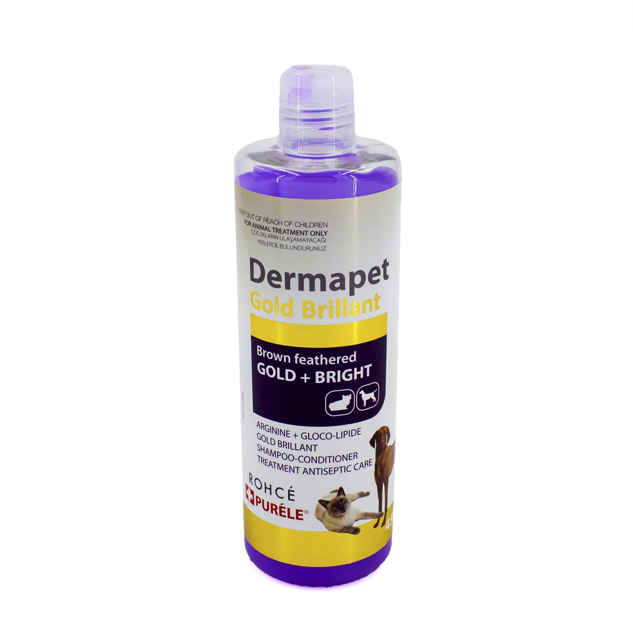 CLZ205 Sarı Kahverengi Irk Kedi Ve Köpek İçin Dermatolojik Etkili Kremli Şampuan 450 ml