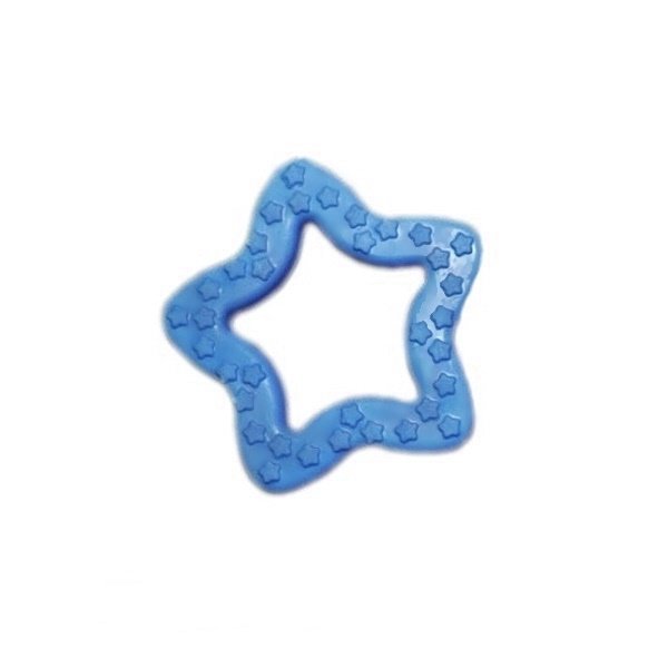 Köpek diş bakım oyuncağı yıldız şeklinde 8 cm Mavi