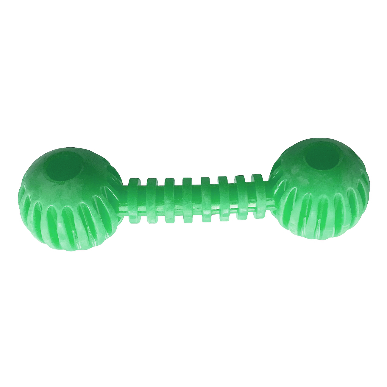 CLZ205 Sağlam Plastik Dental Dumbel Köpek Oyuncağı 12 x 3,5 cm Yeşil