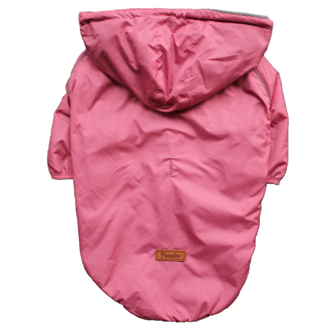 CLZ205 Gül Kurusu Rose Raincoat Mont Büyük Irk Yağmurluk Köpek Kıyafeti 3XL