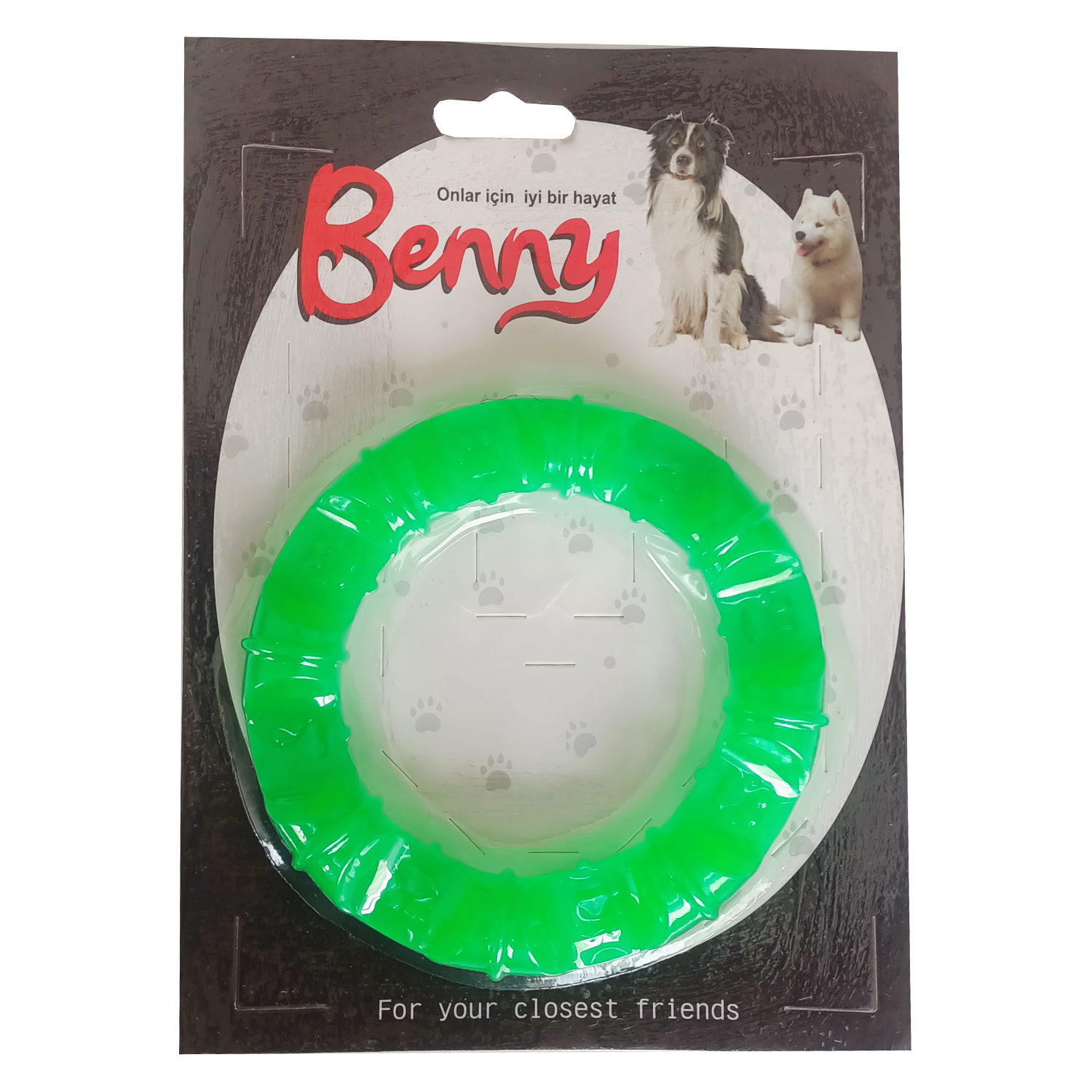 CLZ205 Benny Köpek Oyuncağı Yuvarlak Şekilli 11,5 cm Yeşil