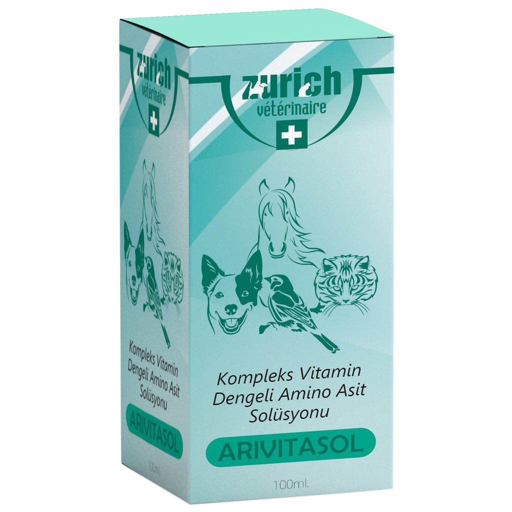 CLZ205  Arivitasol Evcil Hayvanlar İçin Kompleks Vitamin Ve Dengeli Aminoasit Solüsyonu 100 ml