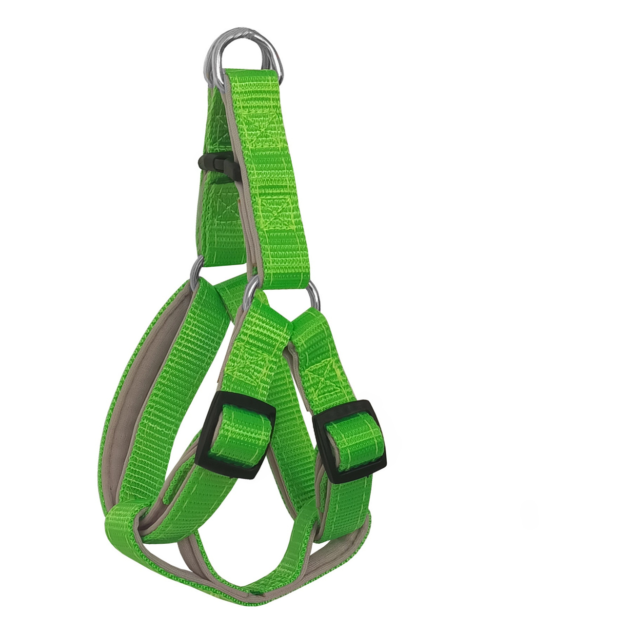 CLZ205 Gezdirme Kayışlı Dokuma Köpek Göğüs Tasma Seti 52*73-110 cm Neon Yeşil