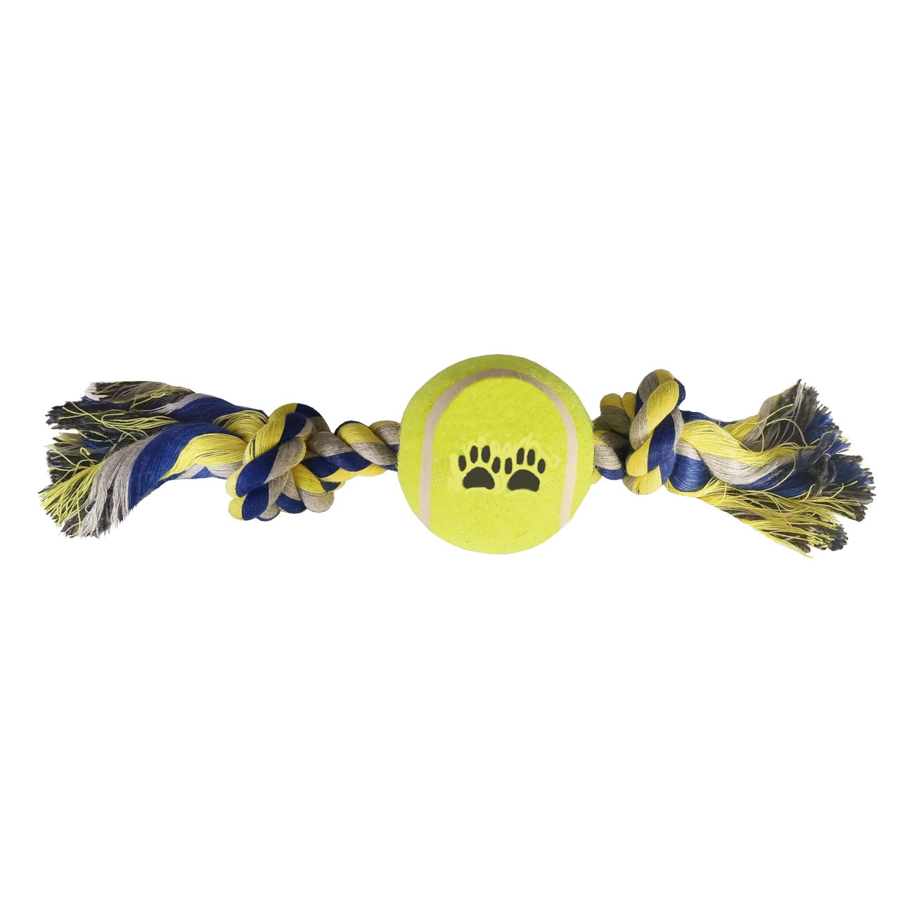 CLZ205 Tenis Toplu Kısa Düğümlü Köpek Diş İpi 7-26 cm Mavi