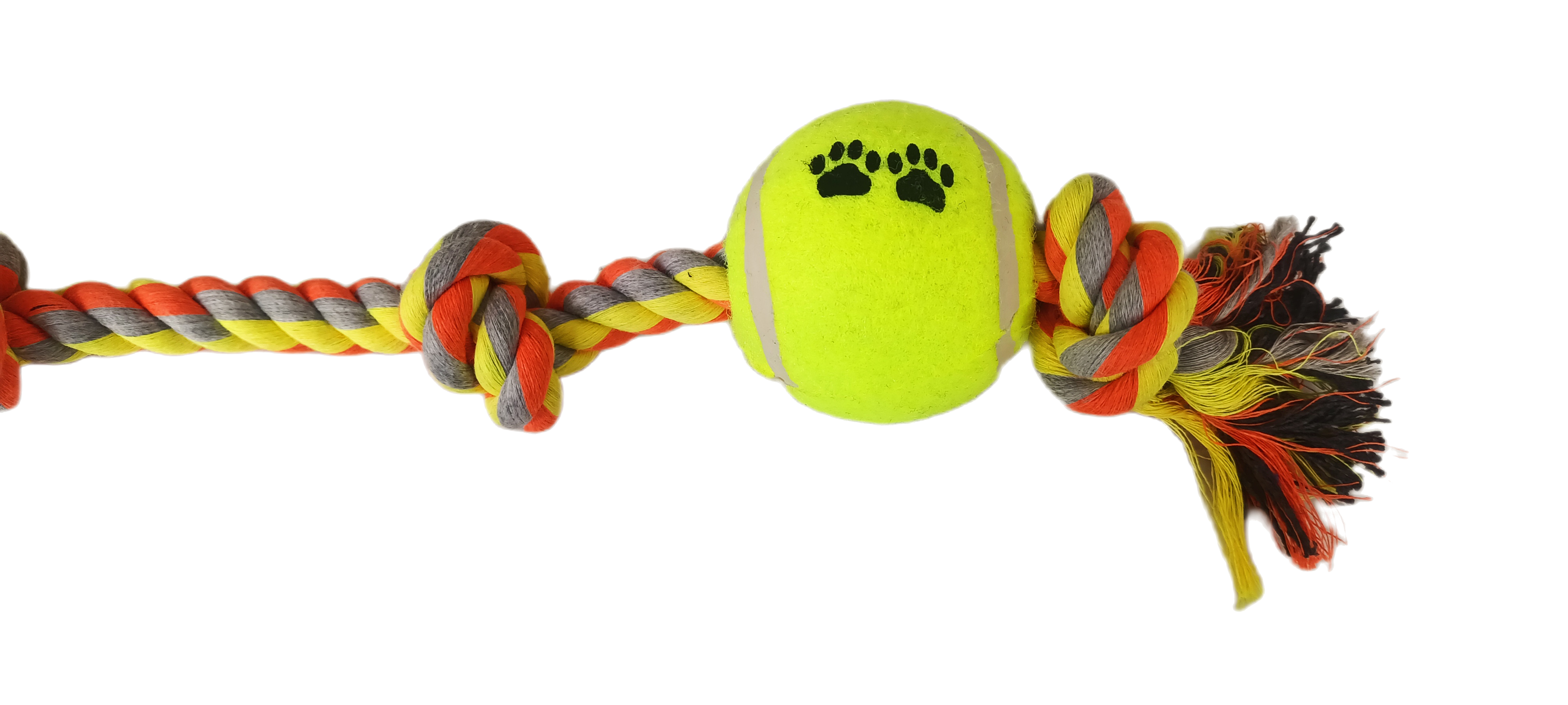 CLZ205 Tenis Toplu Uzun Düğümlü Köpek Diş İpi 7-40 cm Sarı