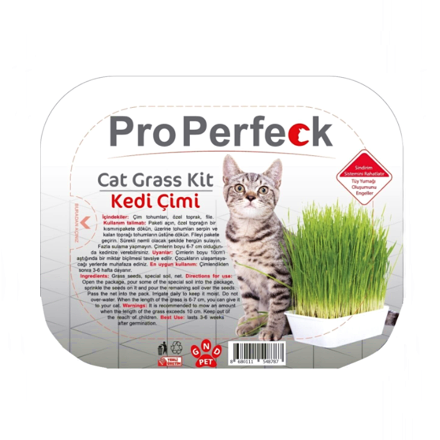 CLZ205 Pro Perfeck Doğal Fileli Kedi Çimi (Tüy Yumağı Önleyici) 150 gr