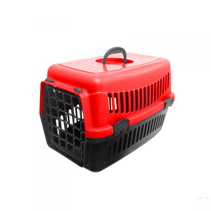 CLZ205 Plastik Kedi Köpek Taşıma Çantası 32,5 / 48 cm Kırmızı