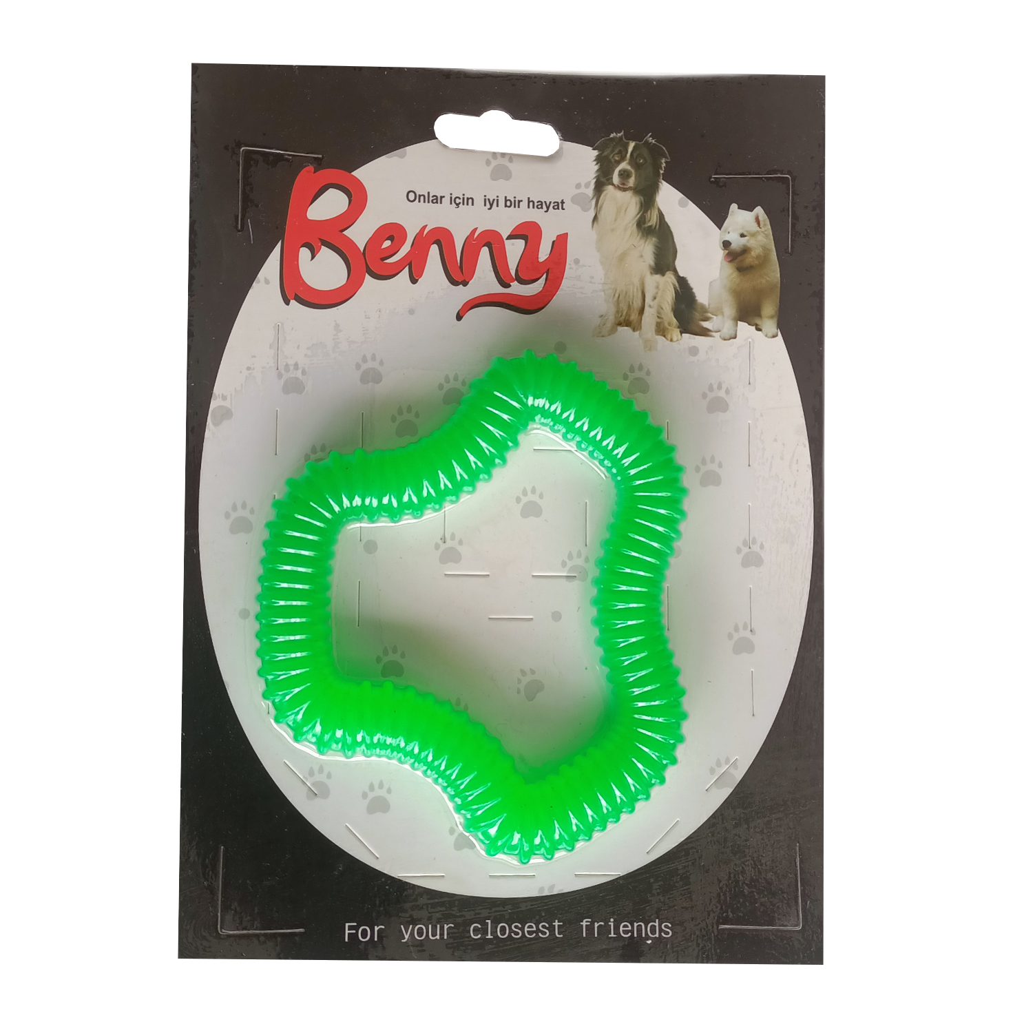 CLZ205 Benny Köpek Oyuncağı Sert 11 x 10 cm Yeşil