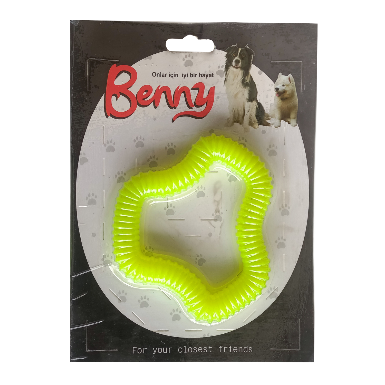 CLZ205 Benny Köpek Oyuncağı Sert 11 x 10 cm Neon Yeşil