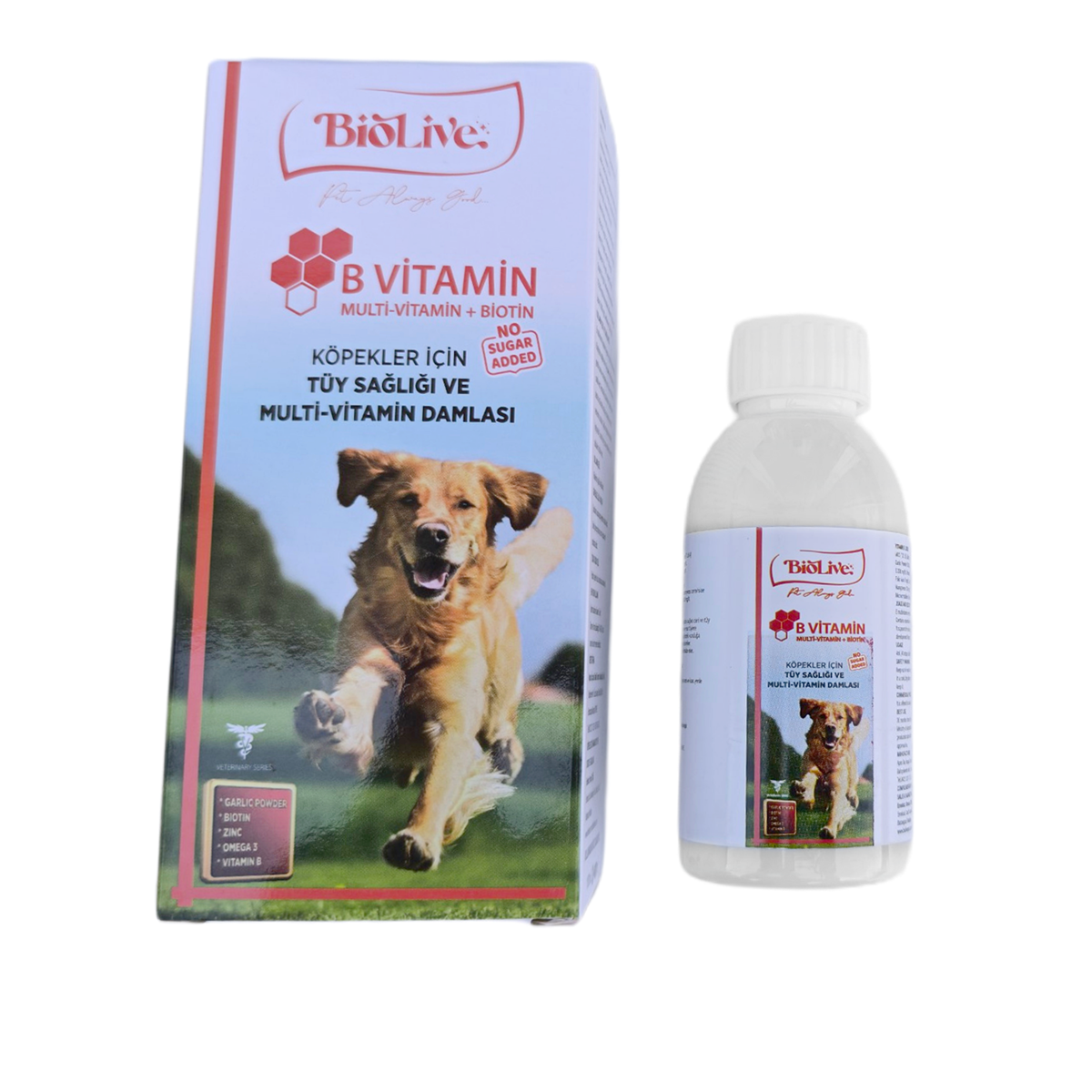 Biolive Köpekler İçin B Vitamin+Multivitamin Tüy Sağlığı Likit Vitamin 100ml