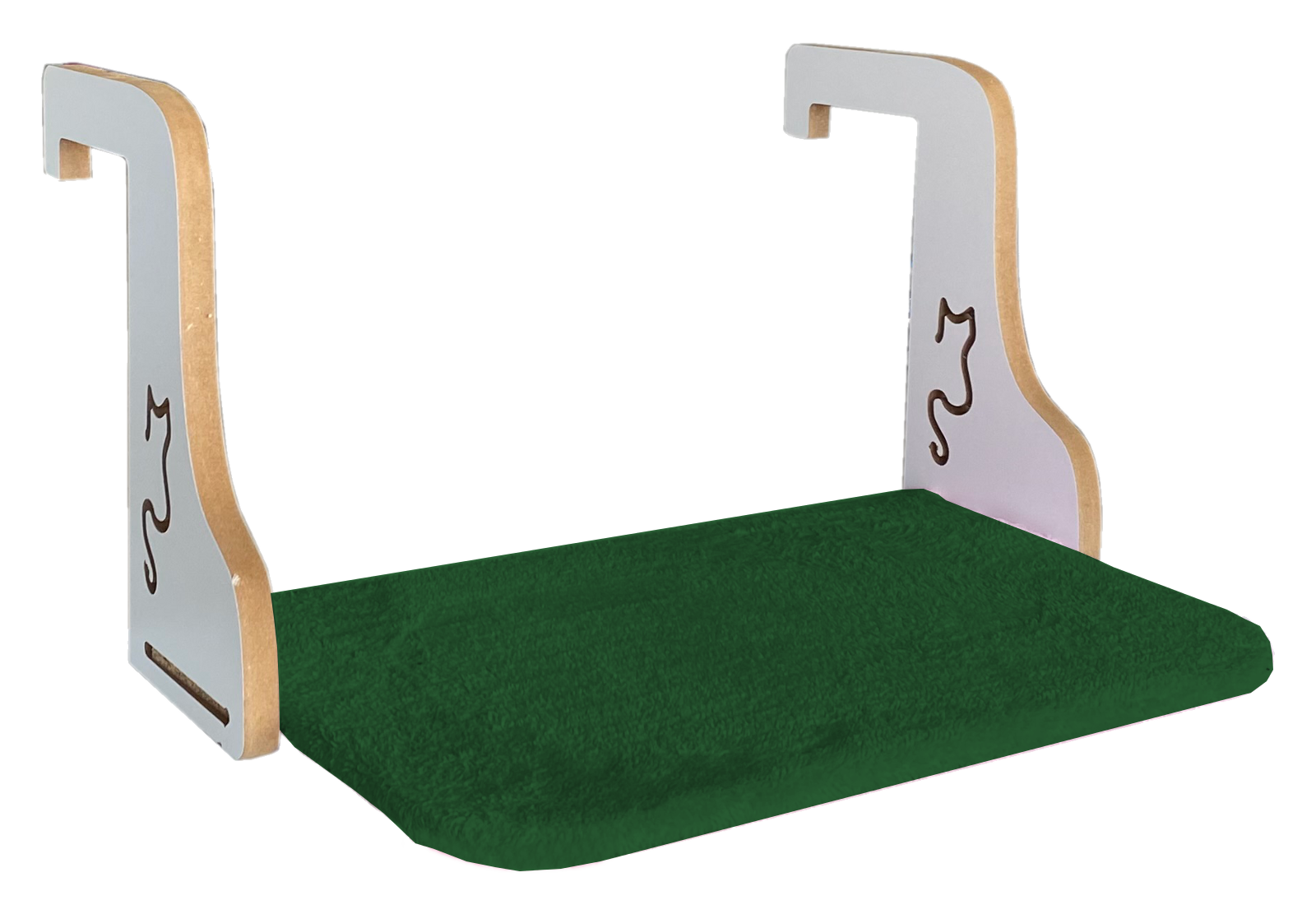 Ahşap Kedi Kalorifer Peteği Radyatör Yatağı 32 cm x 50 cm Koyu Yeşil ( 15 kg )