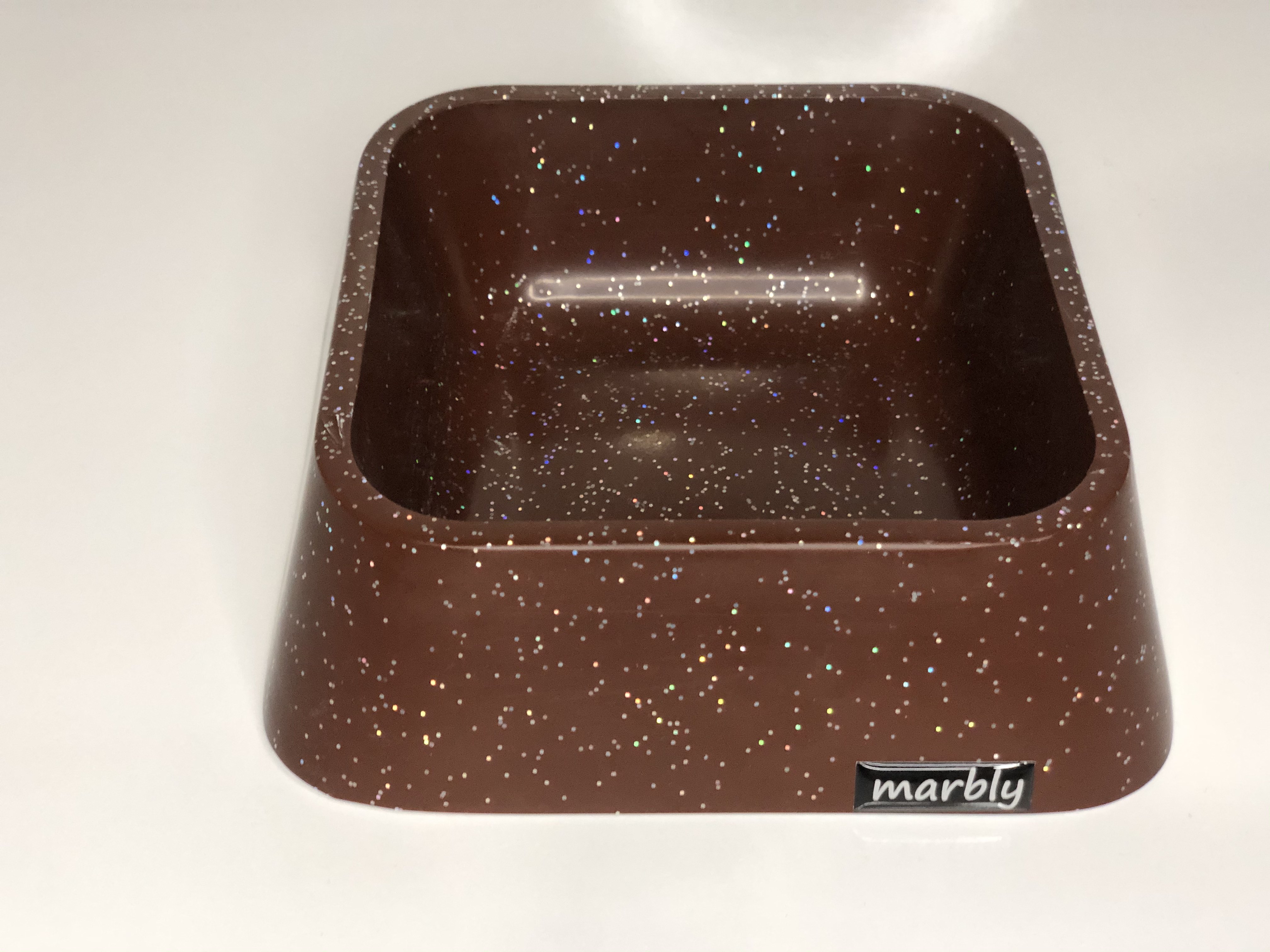 Marbly Kahve Galaxy Mermerit Köpek Mama Su Kabı 500 ml