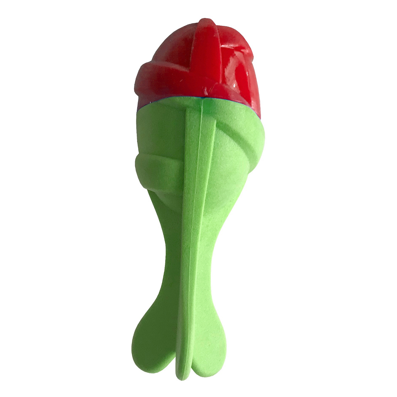 CLZ205 Sağlam Plastik Sesli Balık Köpek Oyuncağı 13 x 5 cm Kırmızı Yeşil