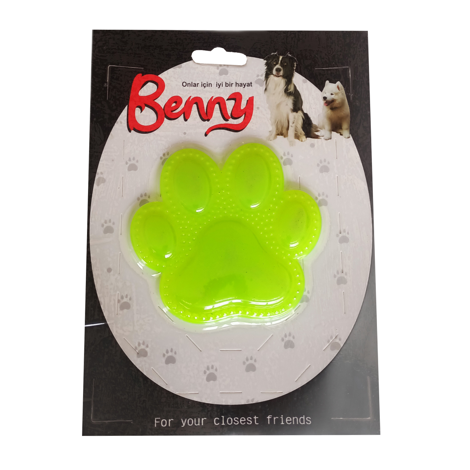 CLZ205 Benny Köpek Oyuncağı Pati 9,5 x 9 cm Sarı