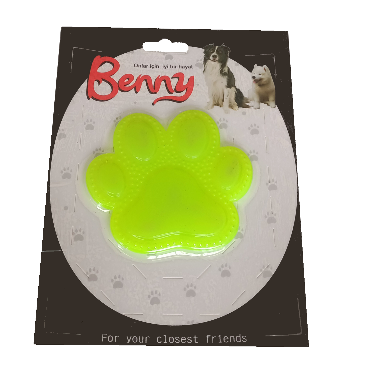 CLZ205 Benny Köpek Oyuncağı Pati 9,5 x 9 cm Sarı