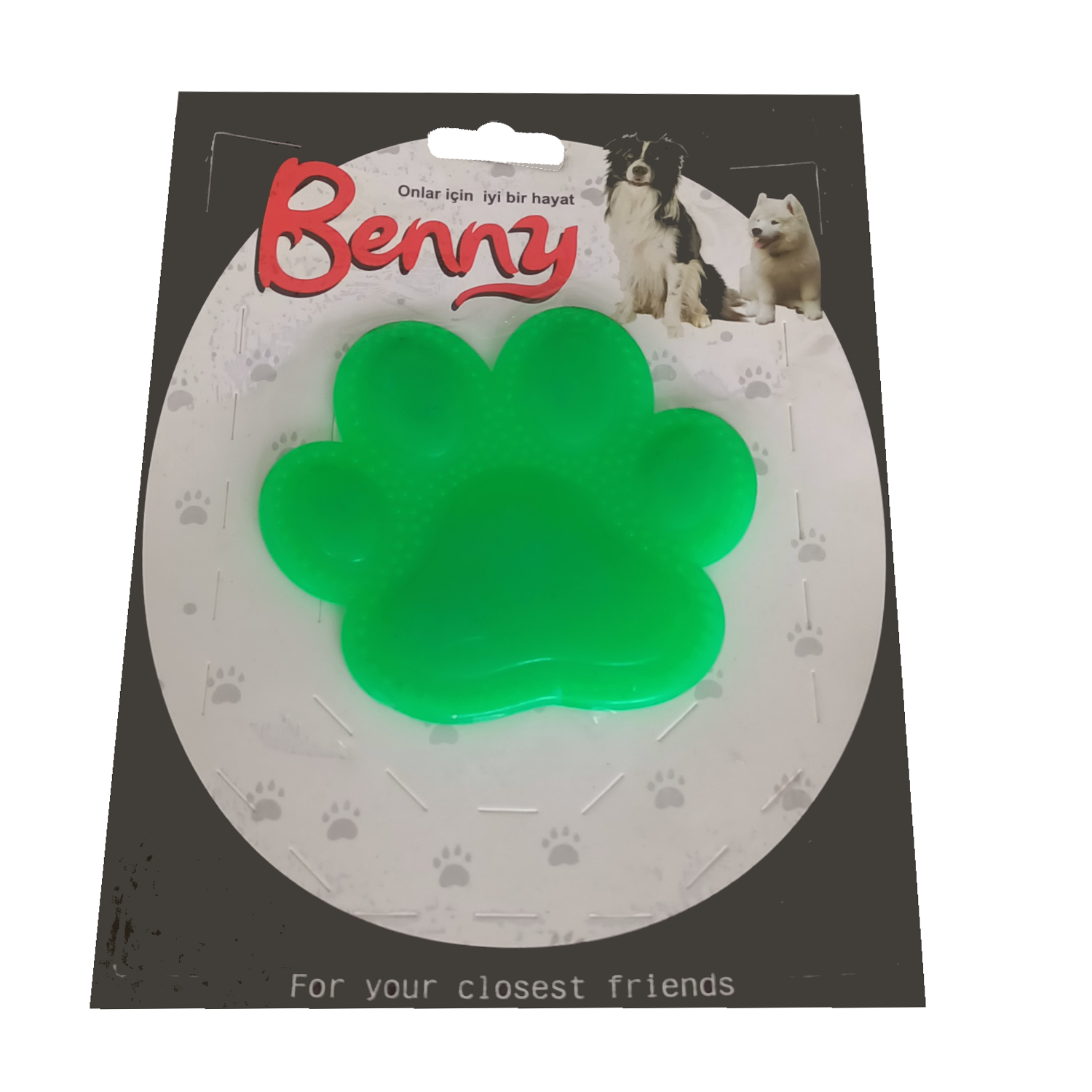 CLZ205 Benny Köpek Oyuncağı Pati 9,5 x 9 cm Yeşil