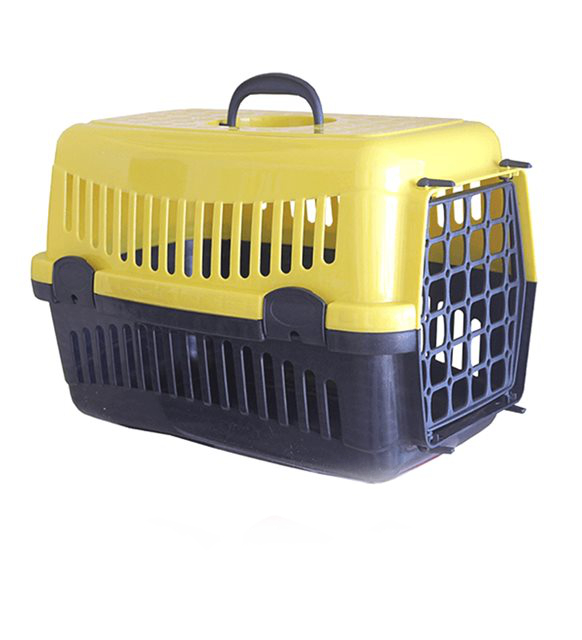 Plastik Kedi Köpek Taşıma Çantası 32,5 / 48 cm Sarı