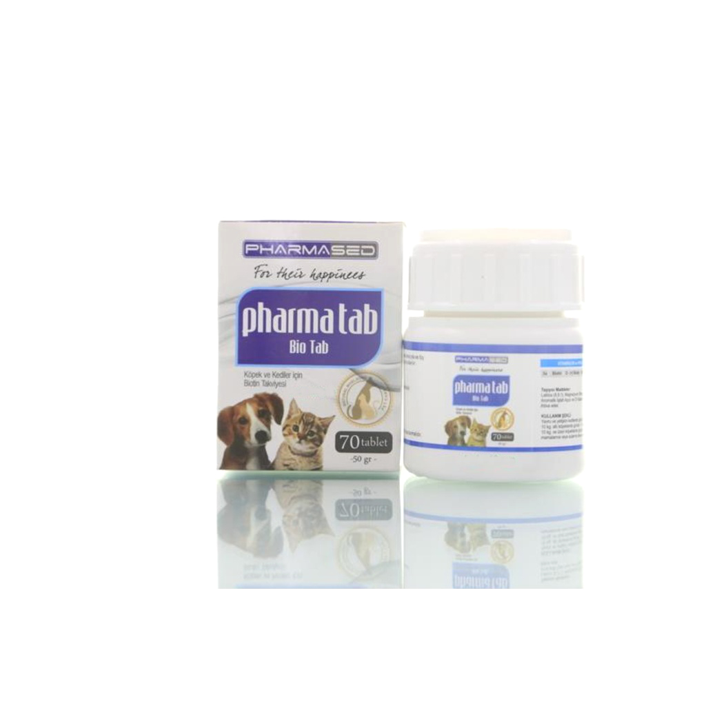 CLZ205 PharmaTab Köpek ve Kediler İçin Biotin Takviyesi 70 Tablet 50 Gr