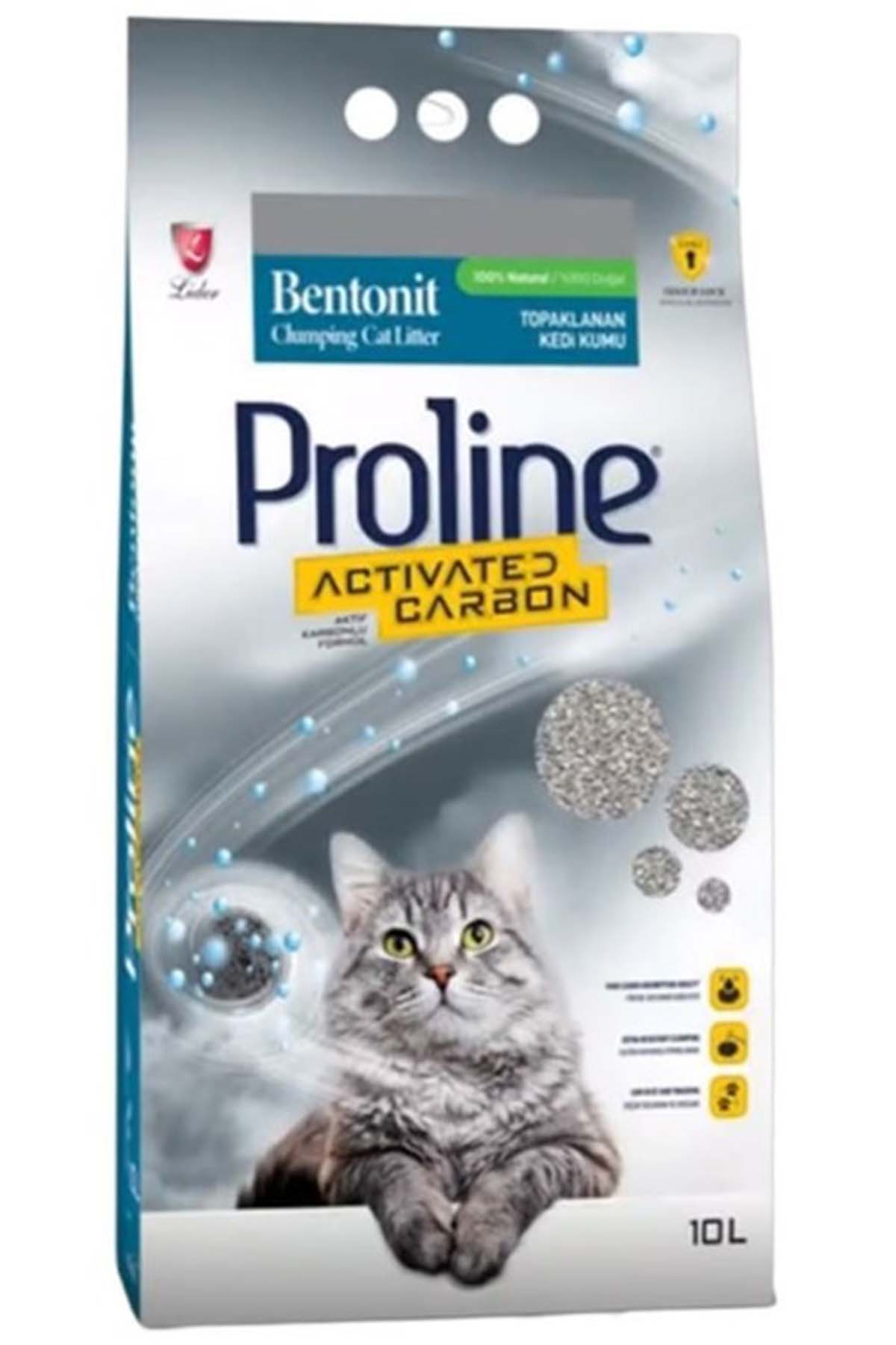 Proline Aktif Karbonlu Topaklanan Kedi Kumu 10 Lt Proline Aktif Karbonlu Topaklanan Kedi Kumu 10 Lt