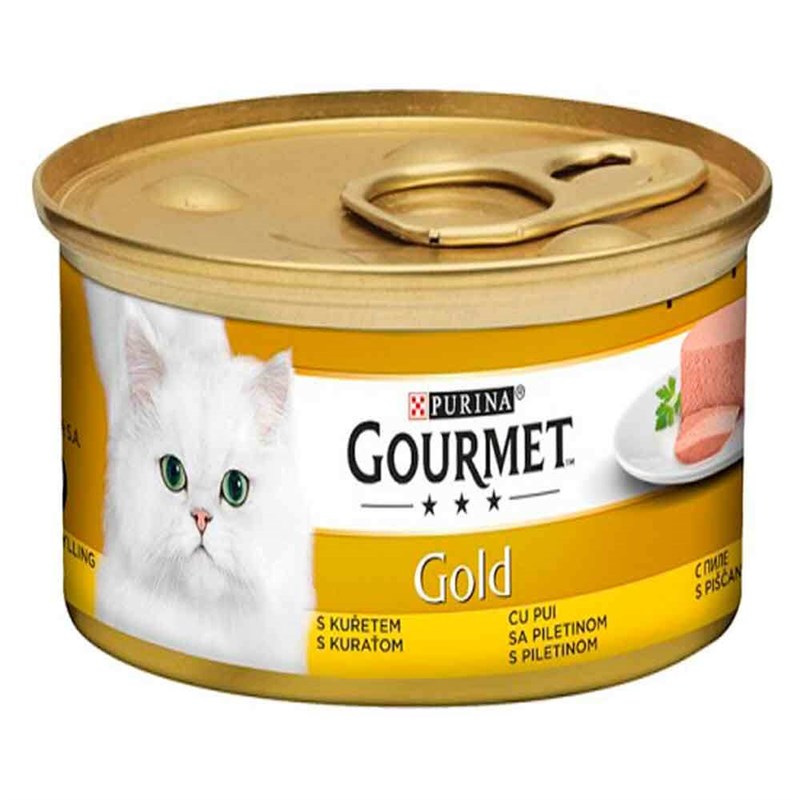 Purina Gourmet Gold Kıyılmış Tavuklu Kedi Konservesi 85 gr