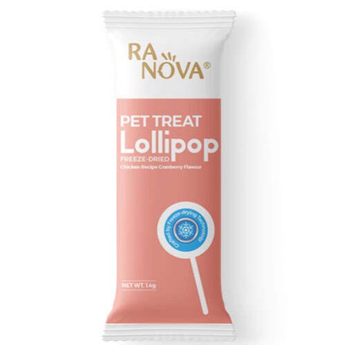 Ranova Kızılcık Aromalı Dondurularak Kurutulmuş Kedi Ödülü Lolipop 1.4 Gr