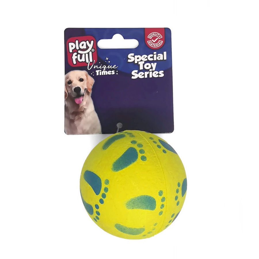 CLZ205 Zıplayan Köpek Oyun Topu 6,3 Cm Sarı Ayak Desenli