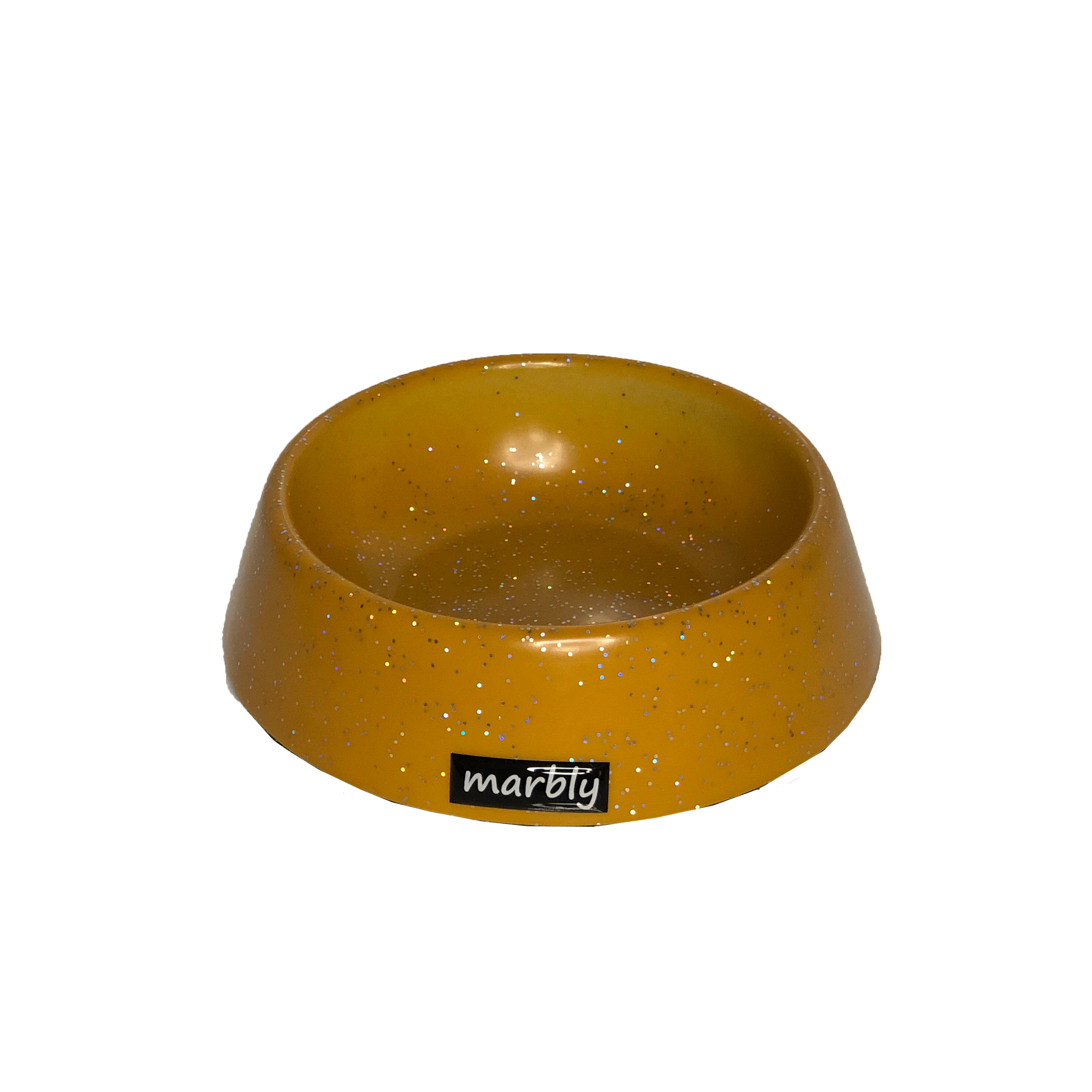 Marbly Sarı Galaxy Mermerit Kedi Köpek Mama Su Kabı 470 ml