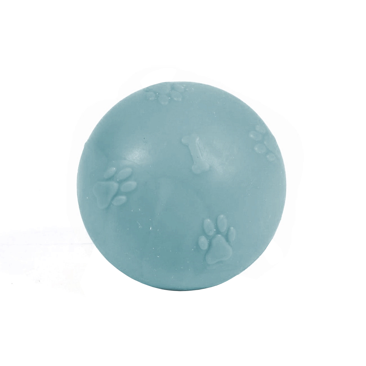 CLZ205 Pati Desenli Sert Köpek Oyun Topu 7 cm Medium Açık Mavi