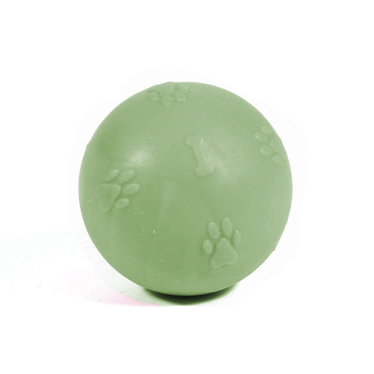 CLZ205 Pati Desenli Sert Köpek Oyun Topu 8 cm Large Yeşil