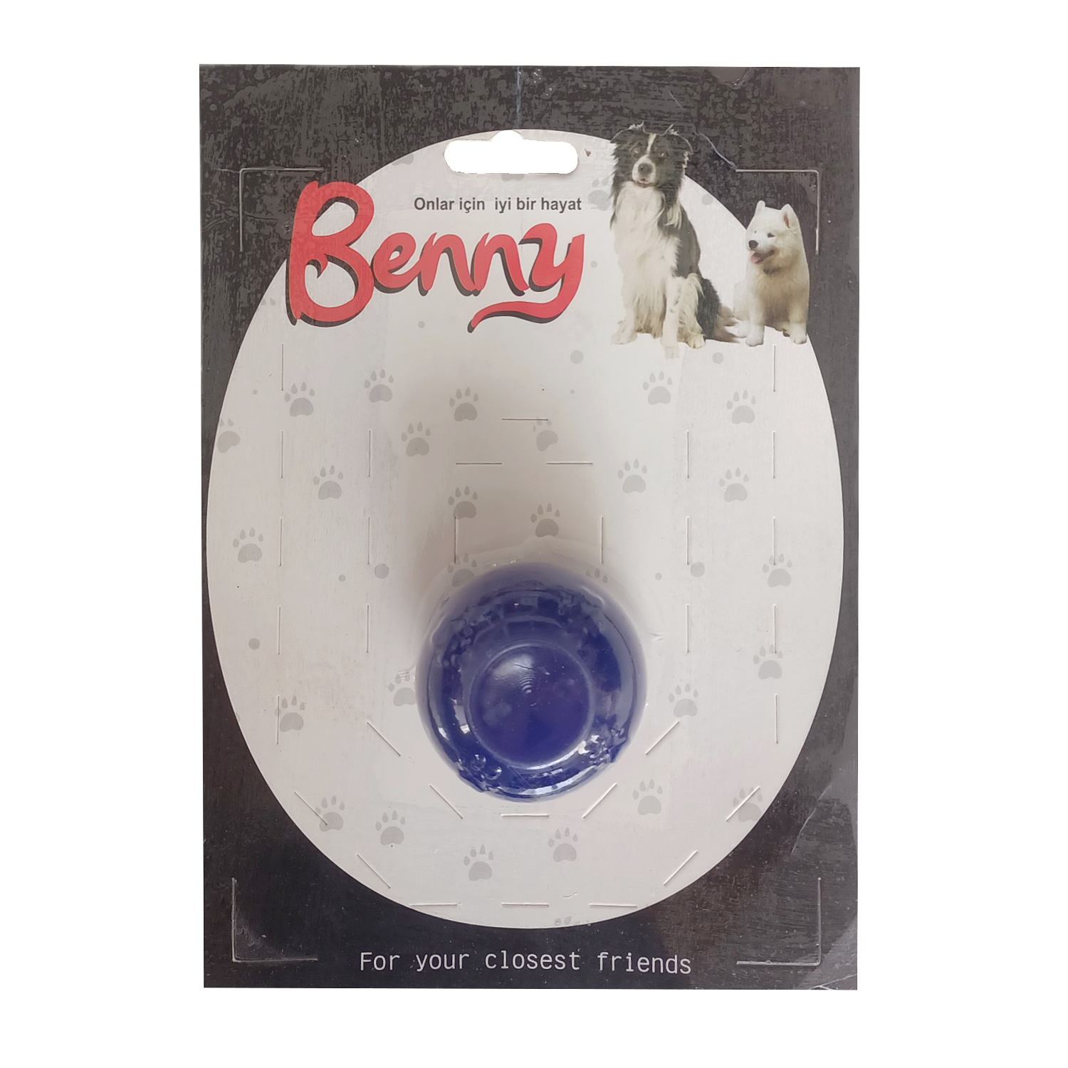 CLZ205 Benny Köpek Oyuncağı Sert Top 5 cm Mavi