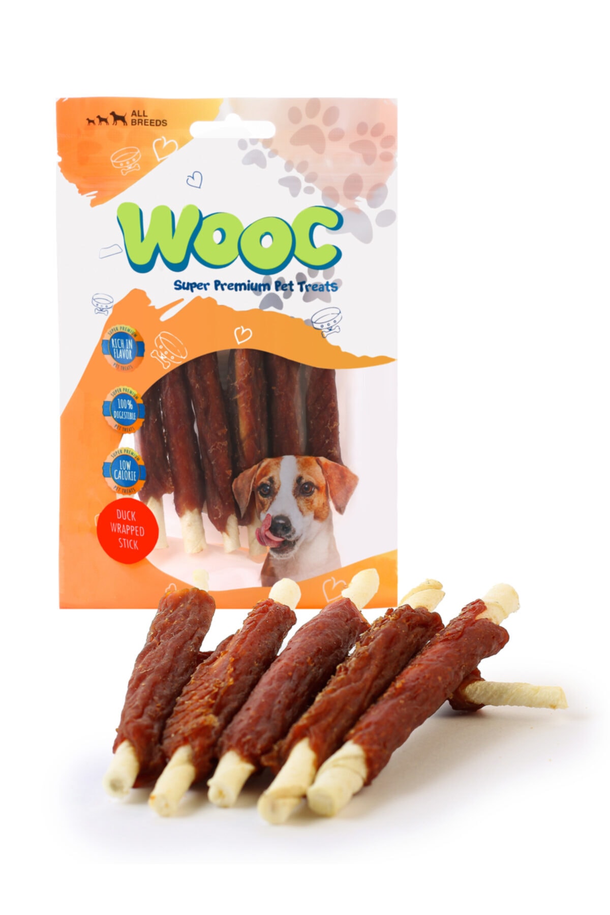 Wooc Dog Ördek Sargılı Sütlü Stick Köpek Ödül Maması 80 GR