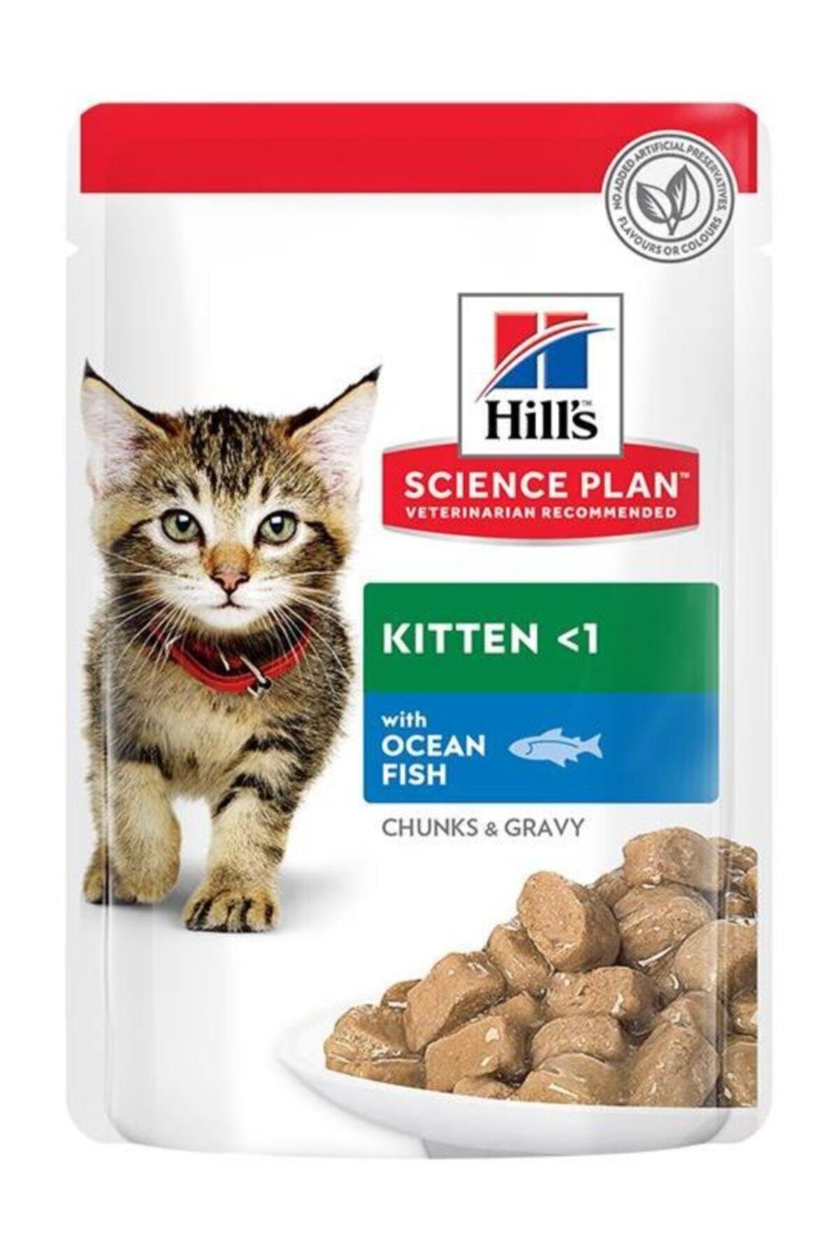 Hills Chunks In Gravy Kitten Balıklı Yavru Kedi Konservesi 85 Gr