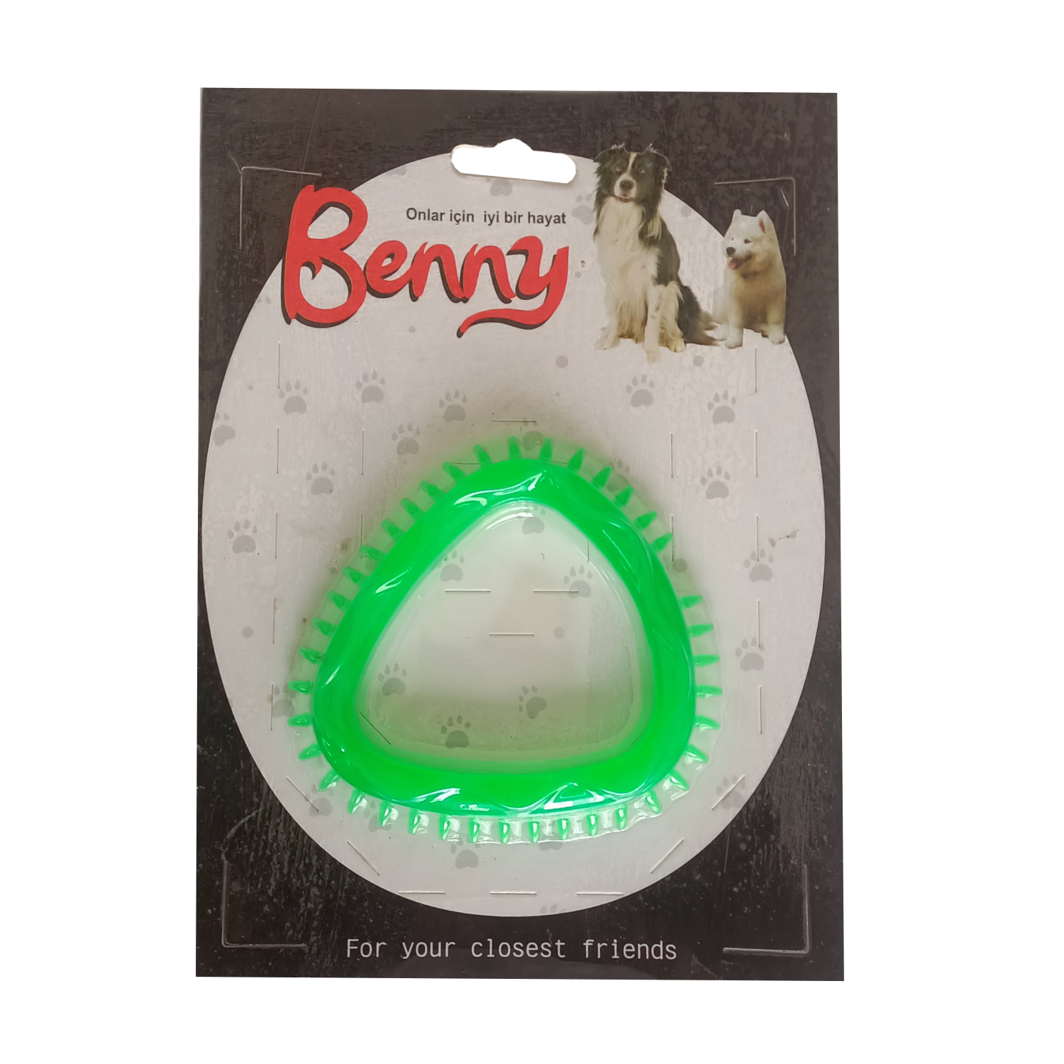 CLZ205 Benny Köpek Oyuncağı Üçgen 8 x 8.5 cm Yeşil