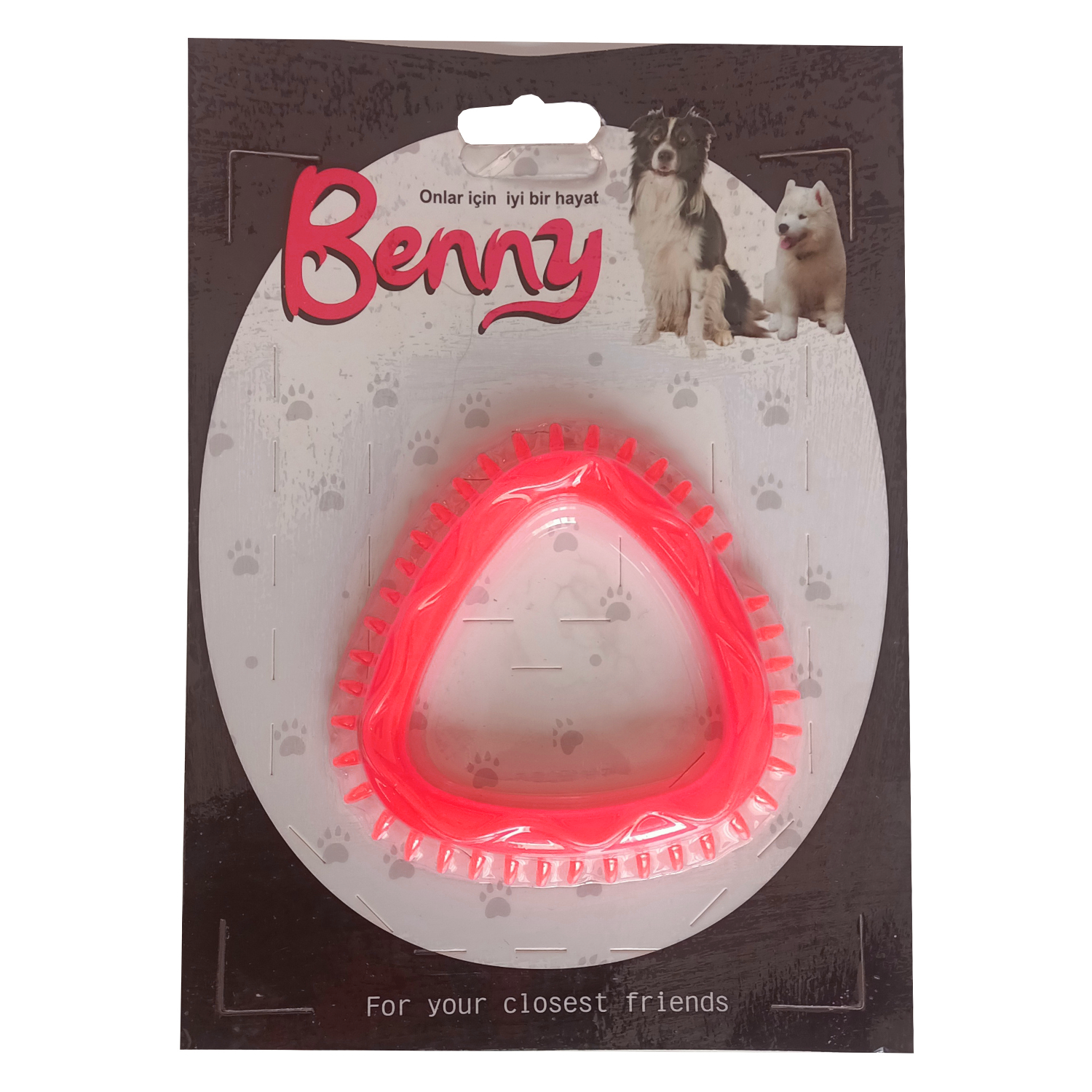 CLZ205 Benny Köpek Oyuncağı Üçgen 8 x 8.5 cm Kırmızı