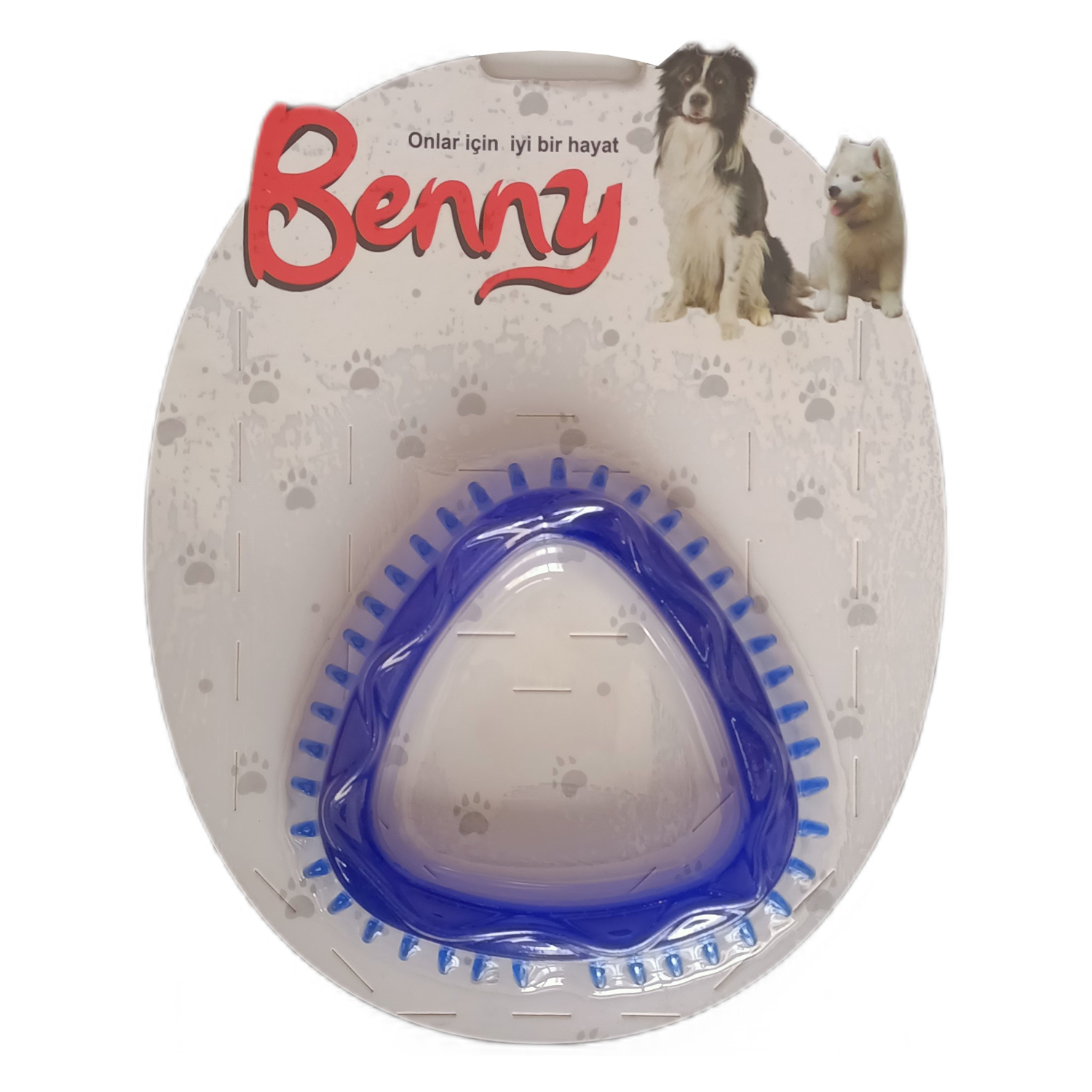 CLZ205 Benny Köpek Oyuncağı Üçgen 8 x 8.5 cm Mavi