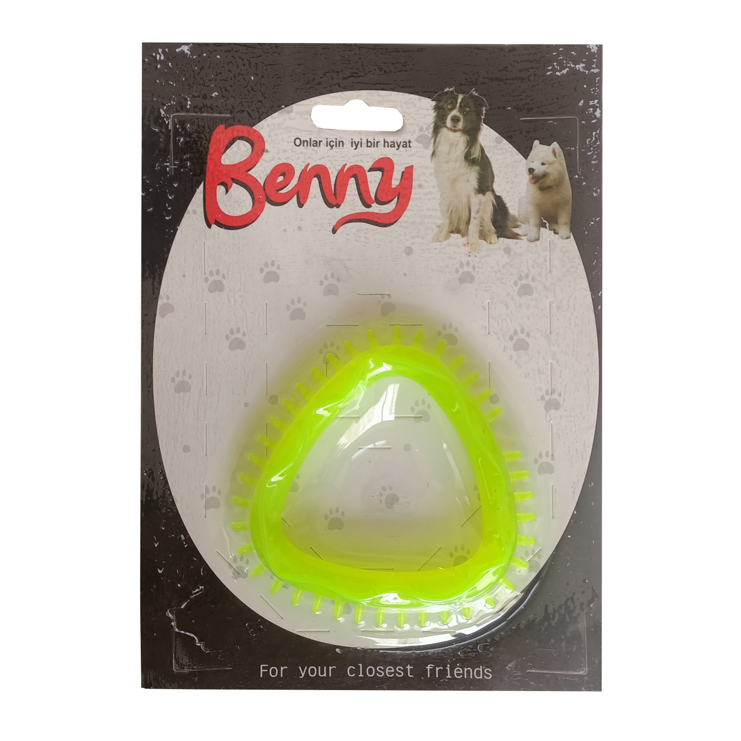 CLZ205 Benny Köpek Oyuncağı Üçgen 8 x 8.5 cm Sarı