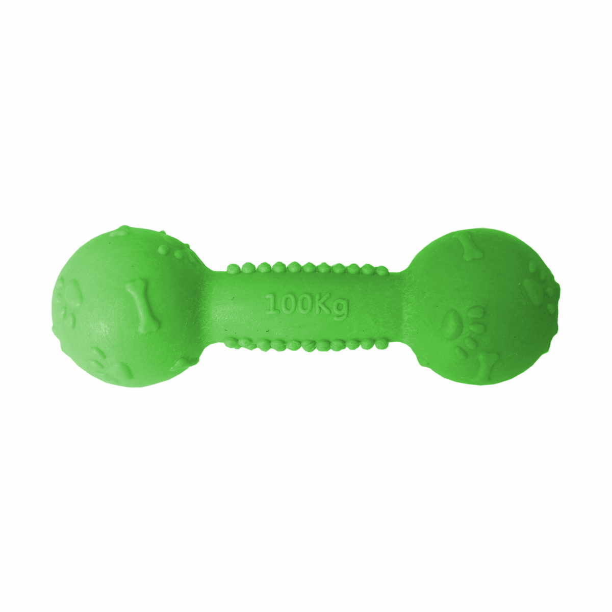 CLZ205 Plastik Köpek Oyuncak Dumbel Yumuşak Dolgu 3,5x11 cm Yeşil