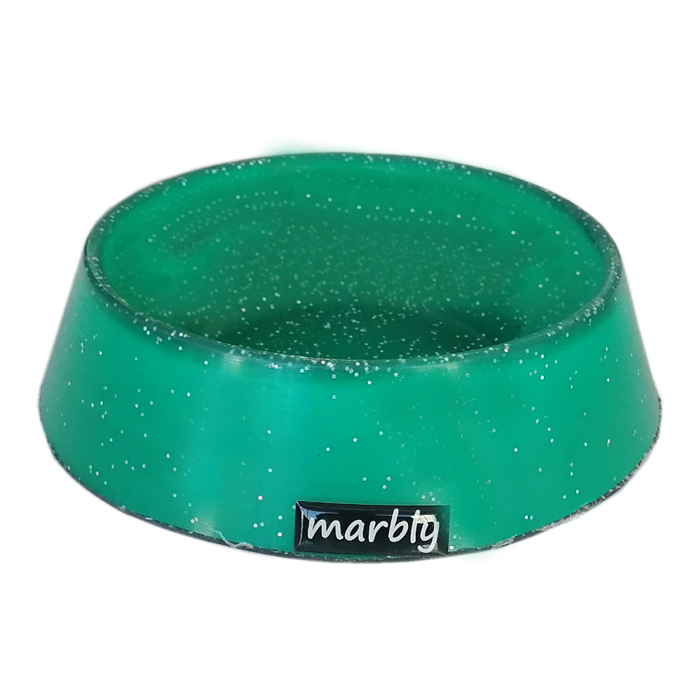 Marbly Yeşil Galaxy Mermerit Kedi Köpek Mama Su Kabı 470 ml