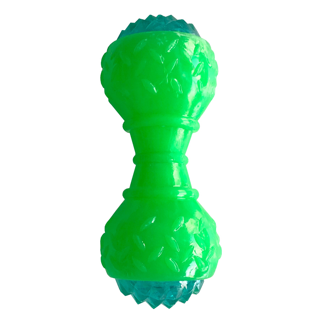CLZ205 Aktivite Sesli ve Işıklı Köpek Oyuncak Dumbel 5x15 cm Yeşil