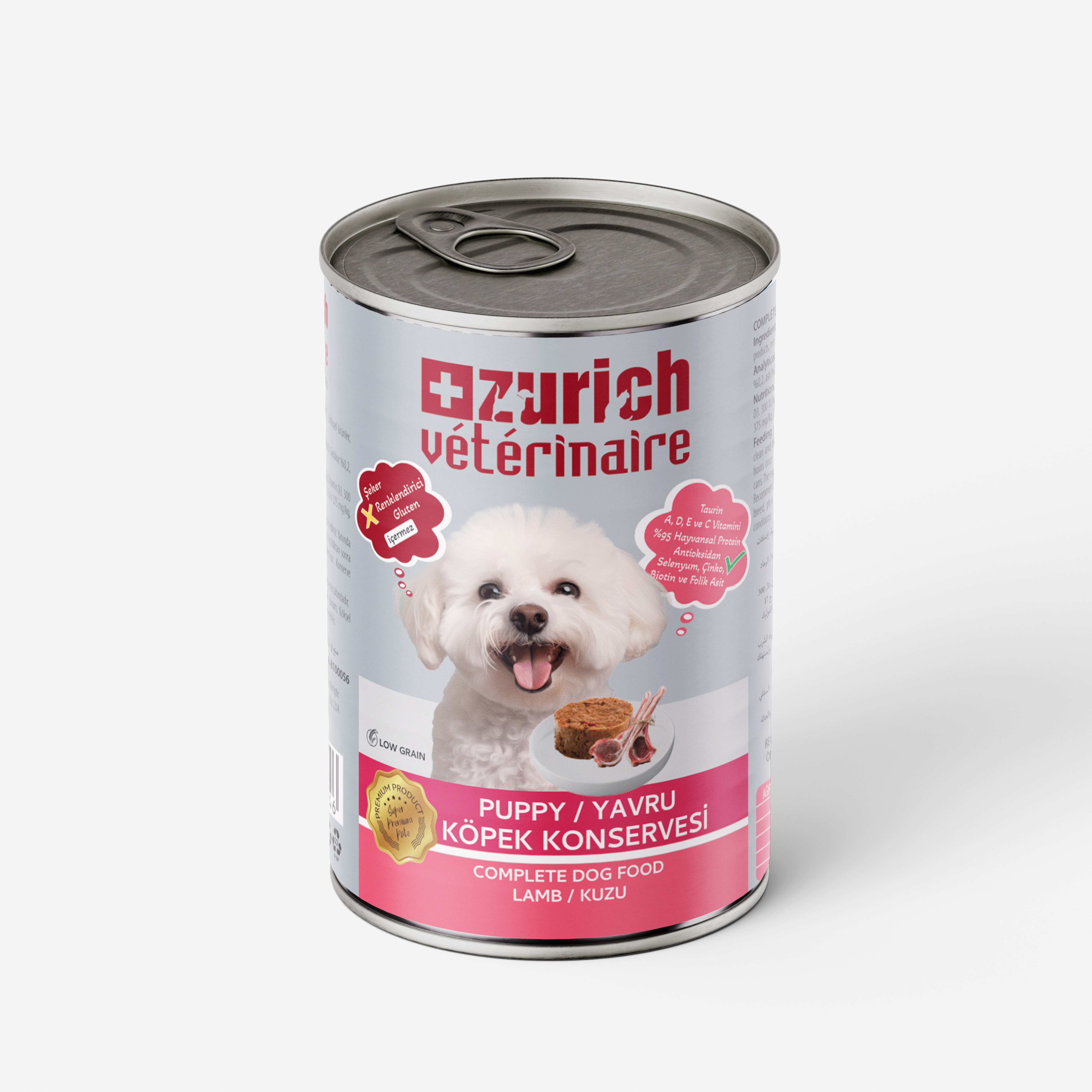 Veterinaire Pate Kuzulu Yavru Köpek Konservesi 415 gr